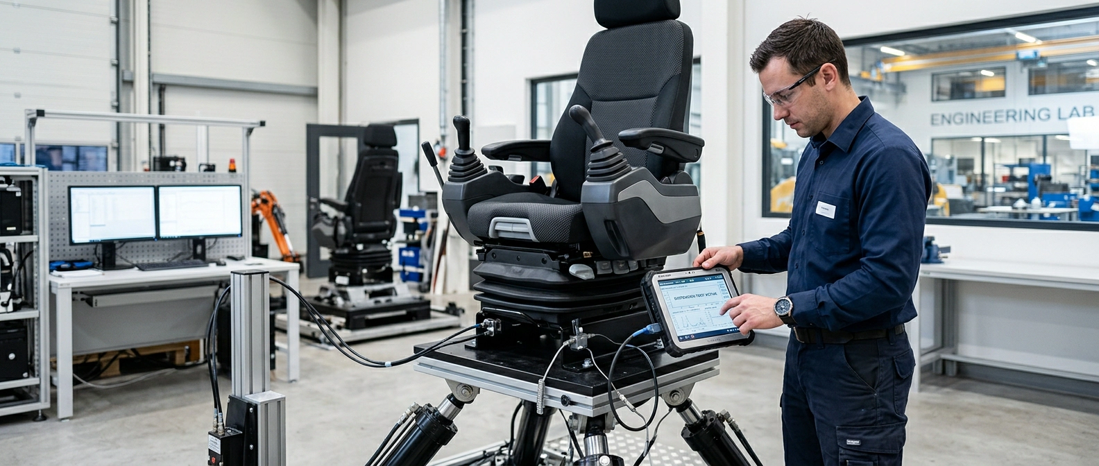 Metallographic room where weld sections from the seat plant are mounted, polished and read