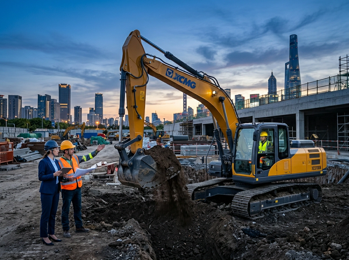 Operator seat in a dusty construction machine cab