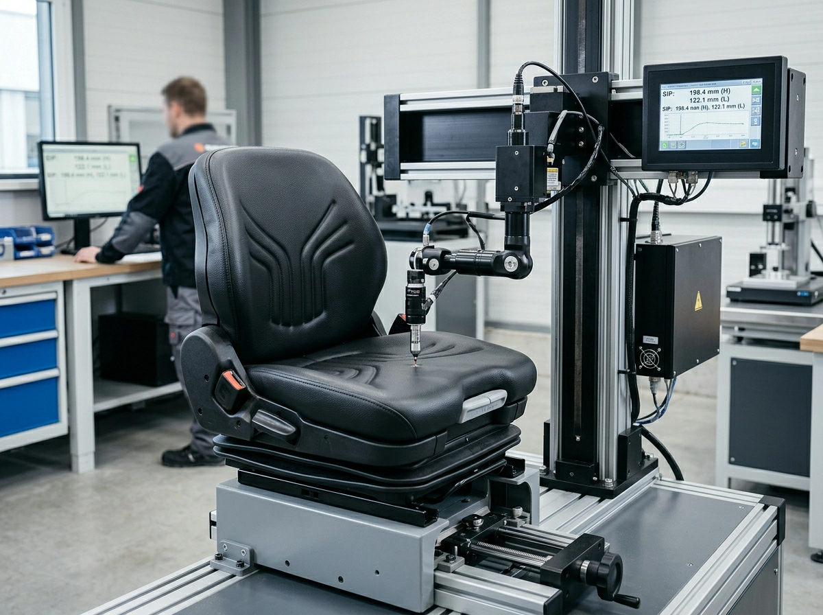 Weight adjuster being run across its range during finished seat quality testing